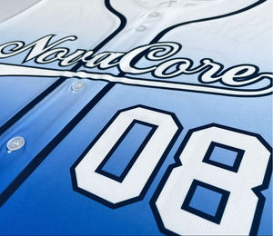 Diseño de botones personalizable Traje de béisbol Secado rápido Poliéster Sudor Tamaño grande Suelto y transpirable Manga corta - Product Image 3