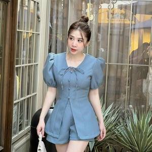 Ensemble court pour femmes prix d'usine naturel Odm lavable emballage personnalisé fabricant vietnamien ensemble trier pour fille 2 pièces trier - Product Image 5