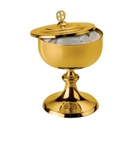 Calice patène & Ciboire Set Laiton Plaqué Or Rose Sainte Communion Église Cadeau Nouvellement Arrivé Ciboire avec Couvercle Supérieur à Faible Coût