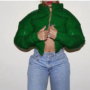 Parkas cálidas de Invierno para mujer, chaqueta acolchada de manga larga con capucha delgada de longitud media de Color sólido, abrigos con cremallera - Product Image 6