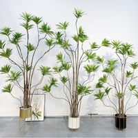 Bonsaï artificiel sur mesure de grande taille avec lys et bambou, fleurs et feuilles réalistes et exquises pour mariage ou décoration intérieure