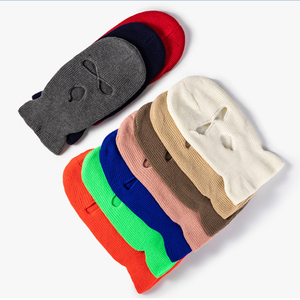 Masque de ski intégral coupe-vent de moto avec logo personnalisé pour hommes cagoule chaude d'hiver tricotée 3 trous masque de chapeaux de ski en tricot pour le ski - Product Image 6