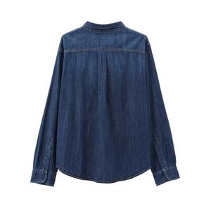 Chaqueta vaquera para mujer con bordado Chaqueta vaquera ajustada con bordado floral para mujer - Product Image 2