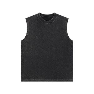 Última ropa de calle personalizada 230 Gsm 100% algodón lavado camiseta sin mangas Unisex Streetwear camiseta sin mangas para hombres y mujeres - Product Image 5