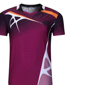 Prix de gros 100% uniformes de ping-pong en polyester uniformes de ping-pong respirants de couleur unie confortables quantité minimale de commande bas - Product Image 5