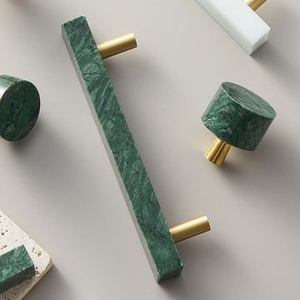 Manijas de Gabinete de Piedra de Mármol y Perillas para Puertas de Armario, Pulimentadas, Color, Forma y Tamaño Personalizados - Product Image 1