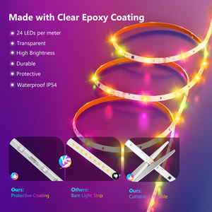 สินค้าใหม่ราคาดี ระบบอเล็กซ่า กูเกิล แอปเปิ้ล นําแถบไฟนีออน ขายตรง ซัพพลายเออร์ทองแถบไฟ LED ภายนอก - Product Image 5