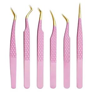 Factory Wholesale Stainless Steel Eyelash Tweezers <b>Eyebrow</b> Clip <b>Eyebrow</b> <b>Trimmer</b> Eyelash Curler for Grafting False Eyelashes - Product Image 1