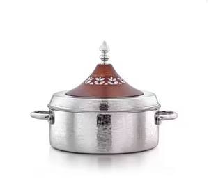 Pots chauds en métal blanc de haute qualité couvercle de feuille casserole décorative de dessus de Table accrocheuse pour des événements de restaurant d'hôtels - Product Image 3