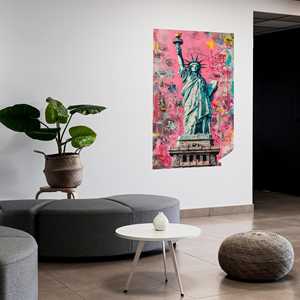 Toile imprimée avec signe de paix graffiti : décoration murale artistique moderne, toile roulée 1P - Product Image 1