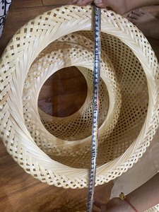 Plafonnier en bambou durable fabriqué à la main abat-jour suspendu tissé naturel pour la décoration de la salle à manger du salon de l'hôtel - Product Image 4