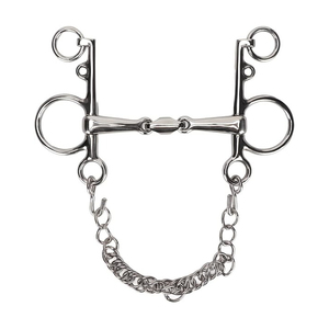 Bocado de Acero Inoxidable para Caballos, Cómodo y Práctico, con Cadena, Resistente a Mordeduras, Bocado Articulado para Caballos - Product Image 5