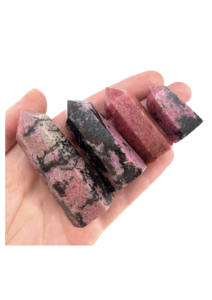 Pointe de cristal de rhodonite naturelle, obélisque de rhodonite, tour de cristal, énergie cristalline, guérison par le reiki, cadeau de cristal - Product Image 6