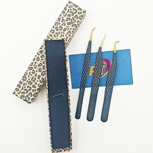 Pinces à cils en acier inoxydable avec logo personnalisé, forme de dauphin, courbées, fines, 90/45 degrés, anti-magnétiques, durables, outils pour cils OEM/ODM - Product Image 3