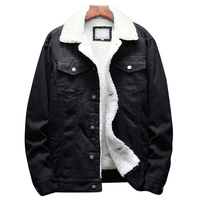 Veste en jean de haute qualité sur mesure avec fourrure Sherpa à l'intérieur de la conception personnalisée veste en jean pour hommes