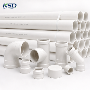 Tubería de Drenaje de UPVC, Material de Construcción de Plástico Rígido Gris y Blanco de 50mm, 75mm y 110mm, Aprobado por ISO CE, para Plomería Doméstica - Product Image 1