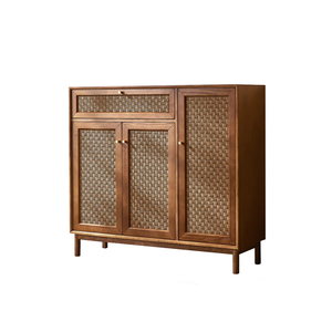 Nordic Modern 24-Pair Free Standing <b>Shoe</b> Cabinet All Solid Wood <b>with</b> Flip <b>Drawers</b> Nordic Style Storage for <b>Shoes</b> - Product Image 6