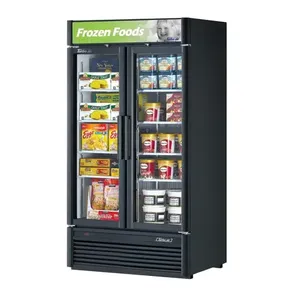Turbo Air TGF-35SD-N Electric Glass-Free 28.44cf Freezer Merchandiser with 2 <b>Swing</b> Doors - Product Image 2