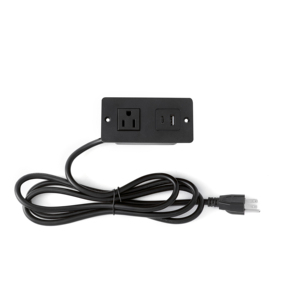 MADE in VIETNAM Prise de multiprise américaine encastrée noire/blanche de 10.5W avec port de charge USB et TYPE C - Product Image 2