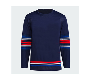 เสื้อเจอร์ซี่ทีมฮ็อกกี้น้ำแข็งสีพื้นใส่สบายผ้าโพลีเอสเตอร์กันยูวีแห้งเร็วปรับแต่งโลโก้ได้ทั้งชายและหญิง - Product Image 4