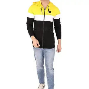 Sweats à capuche pour hommes avec fermeture éclair et design imprimés en gros sur mesure à vendre fournisseur direct d'usine sweats à capuche à fermeture éclair trois tons pour hommes