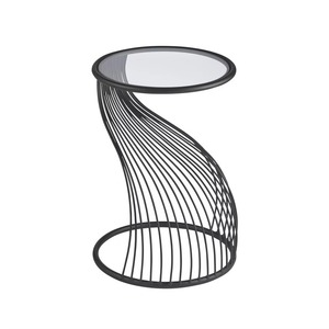 Table basse luxueuse designable en spirale en métal et en verre la plus exigeante pour le restaurant et le salon - Product Image 3