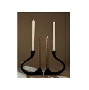 Bougeoir en métal en aluminium noir de vente chaude pour la décoration à la maison pour Noël et Pâques - Product Image 1