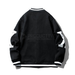 Meilleur Prix Haute Qualité Blousons Letterman Homme en Coton et Laine à Manches Longues pour l'Hiver, Service OEM Disponible, Respirant, Col Mandarin - Product Image 2