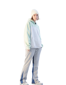 Pantalon de survêtement taille haute personnalisé OEM pour hommes pantalon de jogging évasé avec jambe large respirante pantalon évasé en coton et nylon - Product Image 5