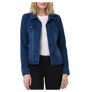 Veste en jean pour femmes de style unique veste en jean pour femmes de qualité supérieure à manches complètes vente à chaud de meilleur design - Product Image 1