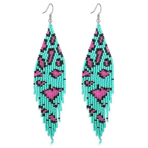 Handmade <b>Colorful</b> <b>Beaded</b> Pendant Earrings for Women Classic Party Custom Fashion Jewelry Lightweight Dangle Gifts - Product Image 3