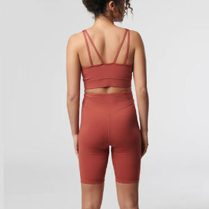 2Pcs Taille Haute Tenues de Yoga Soutien-Gorge de Sport Sans Couture Ensembles d'Entraînement pour Femmes Fitness Yoga Ensemble Tops Pantalon Tight Activewear SI-YS-07 - Product Image 3