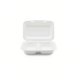 Contenitore per Pranzo Usa e Getta 9x6x3 Design a Conchiglia - Product Image 2