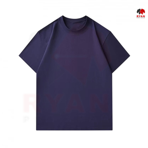 Camiseta en blanco con estampado de tu propio logotipo para hombre, Camiseta de algodón pesado personalizada de alta calidad - Product Image 2