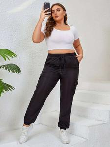 Pantalon cargo chaud pour femme coupe ample jogging personnalisable couleur unie respirant - Product Image 6