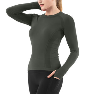 Wholesale Custom High Quality Workout shirt for Women Outfit Active Wear Gym Fitness Lightweight Women <b>Yoga</b> <b>Top</b> - Product Image 3