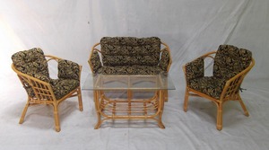 ชุดโบนันซ่างานทำมือหวายดีไซน์หรูหราเฟอร์นิเจอร์ห้องนั่งเล่นสำหรับวิลล่าหรือโรงแรม - Product Image 2