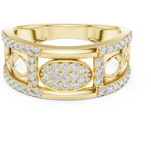 Bague en diamant rond pour homme, fournisseur de gros de bijoux de mode en pierre cultivée en laboratoire, certifiée IGI - Product Image 2