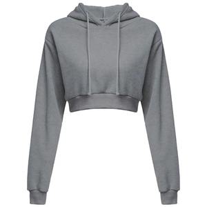 Nueva moda mujer Sudadera con capucha abrigo superior corto deporte pulóver con capucha Tops mujer Otoño Invierno ropa Crop Top Sudadera con capucha - Product Image 4