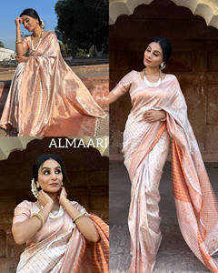 Alta demanda Banarasi seda suave Saree Rich Pallu blusa piezas más tendencia moda mujer venta al por mayor fábrica proveedor indio - Product Image 6