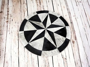 Handmade thanh lịch bông da bò hình chữ nhật thảm nâu đen sọc tóc trên thảm da Dây đeo thông tin chi tiết trang trí nội thất cầu nguyện sử dụng - Product Image 2