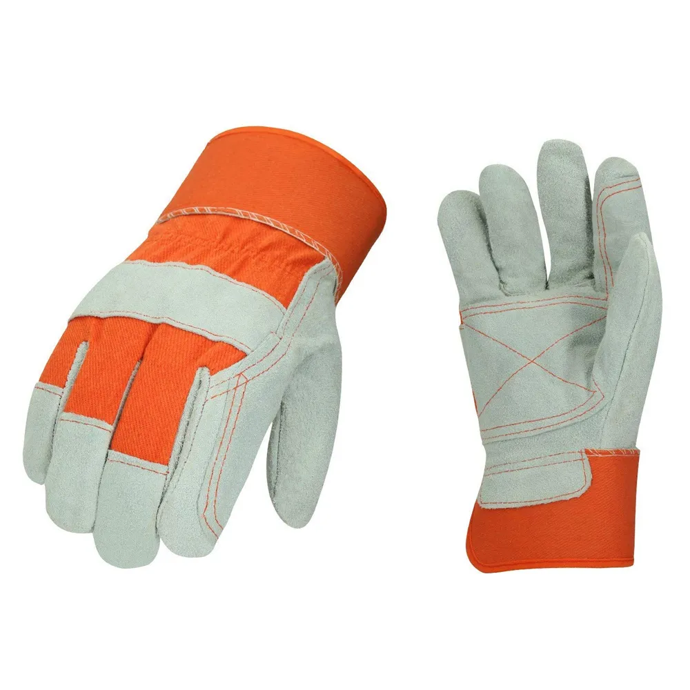Sarung tangan kerja kulit kualitas tinggi, sarung tangan kerja 100% sarung tangan keselamatan kerja dengan tingkat grosir