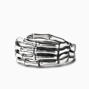 Jeulia <b>Sterling</b> <b>Silver</b> Geometric Skeleton Statement <b>Ring</b> for <b>Men</b> - Product Image 1