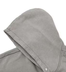 Haute densité imprimé Vintage coton personnalisé hommes sweats à capuche délavé à capuche en gros à l'acide lavage à capuche - Product Image 2