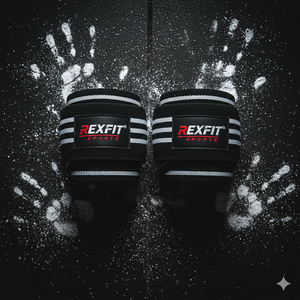 Bandes de genou pour la musculation REXFIT SPORTS, bandes de compression élastiques pour le soutien du genou, pour la musculation en salle de sport - Product Image 1