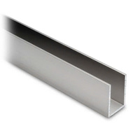 Profils en aluminium en U durables de la série 6000, anodisés/peints par poudrage, tempérage T3-T8, élégants, industriels, pour la découpe et le pliage du verre