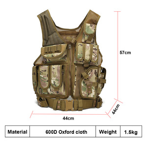 Custom Tactical Vest Bag Physiological Curve <b>Back</b> Adjustable Molle Camouflage Vest Multifunction Training Combination Equipment - Product Image 3