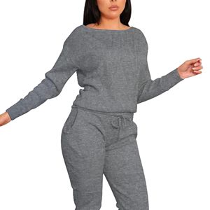 Conjunto Deportivo de 2 Piezas para Mujer, Talla Grande, Top de Manga Larga y Pantalones Deportivos Transpirables, Conjunto Cómodo para Invierno - Product Image 3