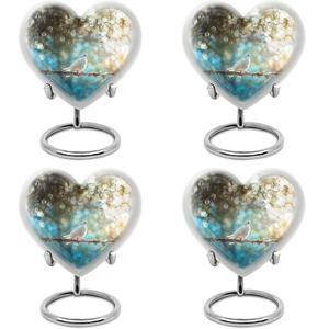 นกพิราบสีขาวบนต้นไม้-หัวใจใส่สัตว์เลี้ยงโกศแพ็ค5ชิ้น (โกศ10นิ้ว & 4ชิ้นใส่โกศ3นิ้ว) - Product Image 5