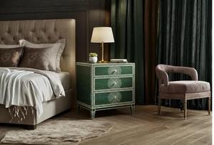 Meuble de rangement artisanal à plusieurs tiroirs en incrustation d'os vert et blanc, design élégant, pour la décoration de la maison à un prix raisonnable - Product Image 4